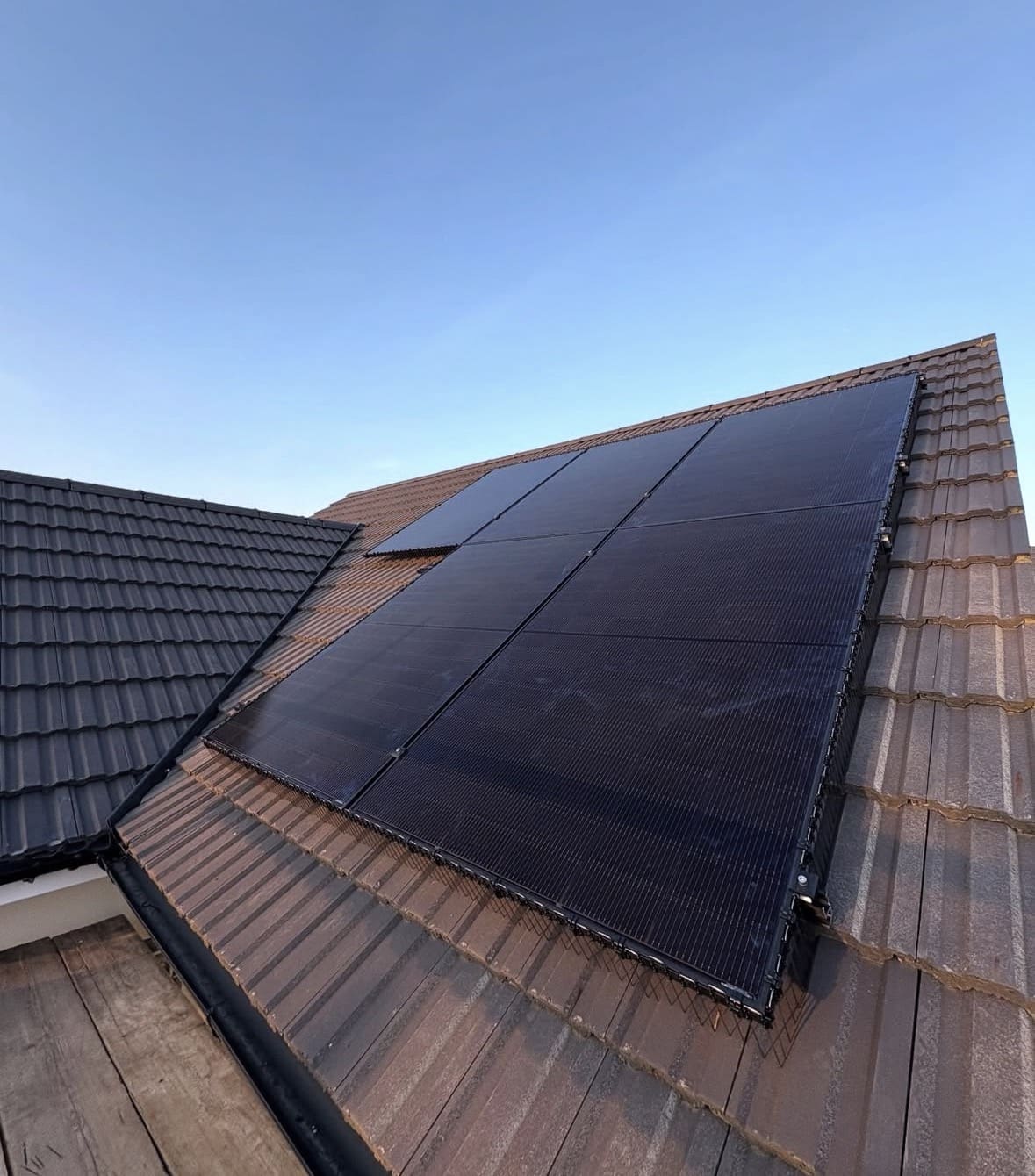 solar panel on roof