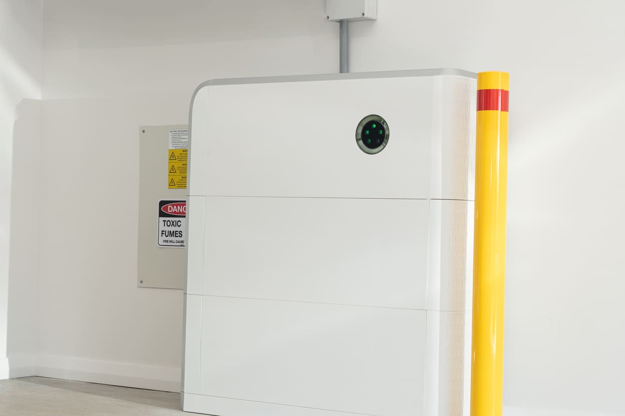 16Kw Solar battery home storage unit in a garage